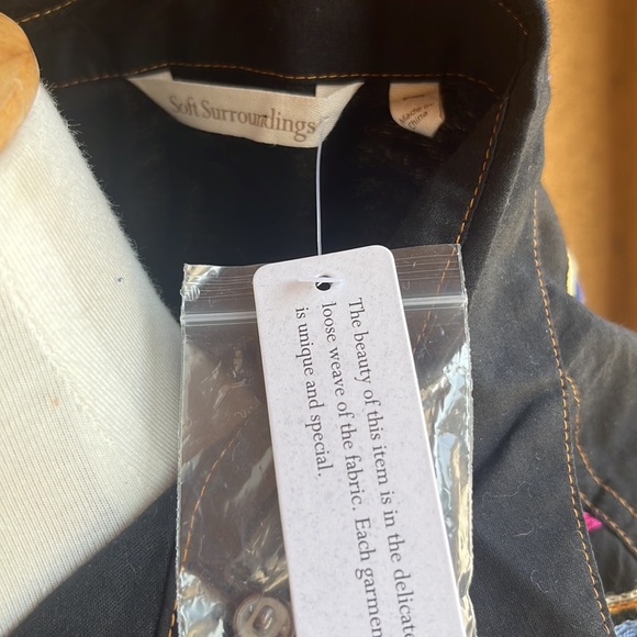 Soft Surrounding NWT  embroidered gorgeous colorful peasant boho florals maxi - Picture 7 of 7